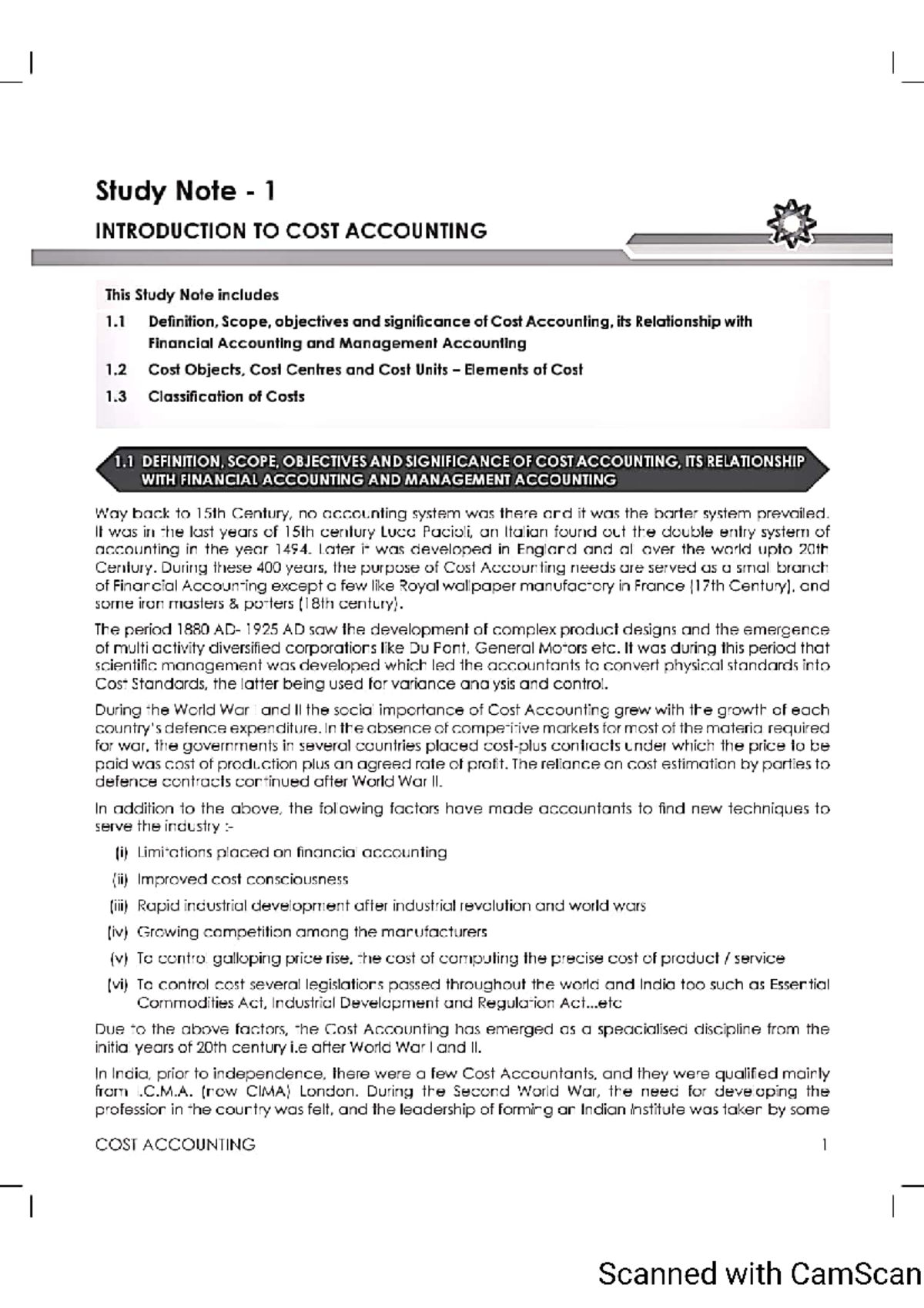 1586427127 Introduction To Cost Accounting - BBA - Studocu