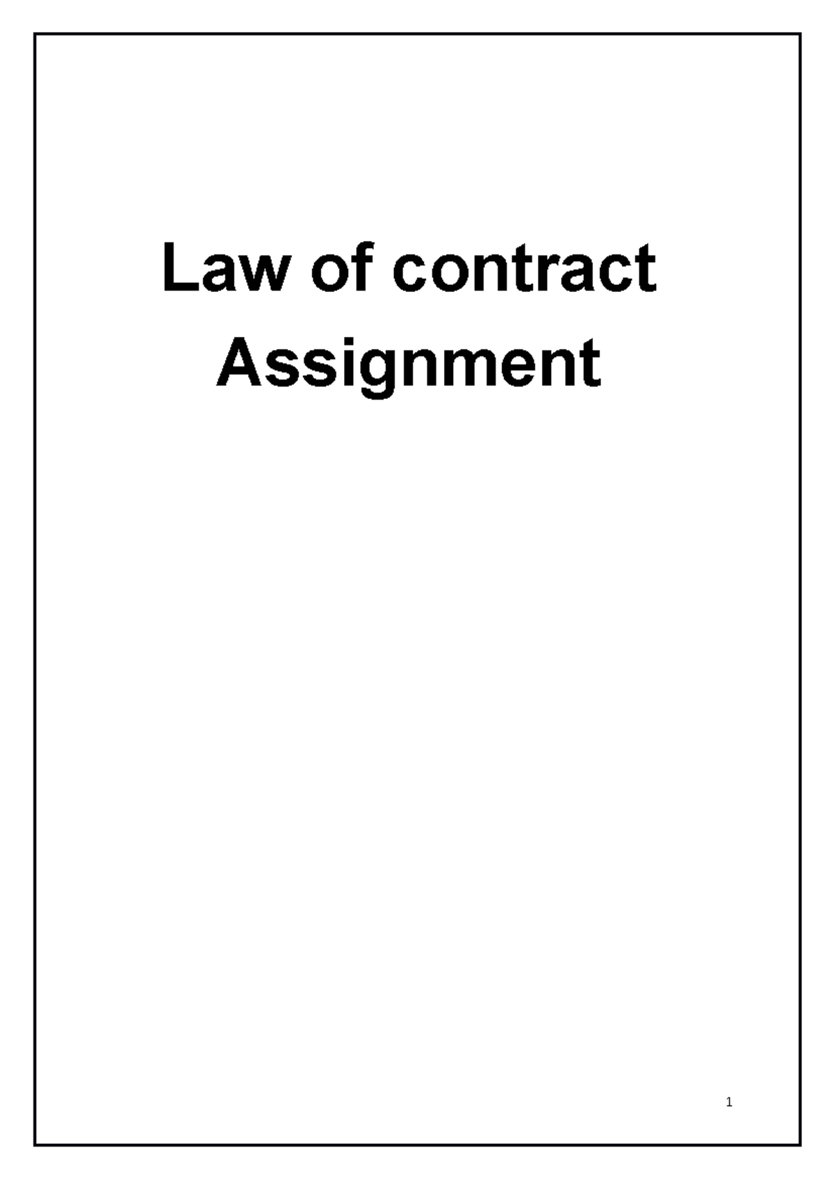 common law assignment of contract