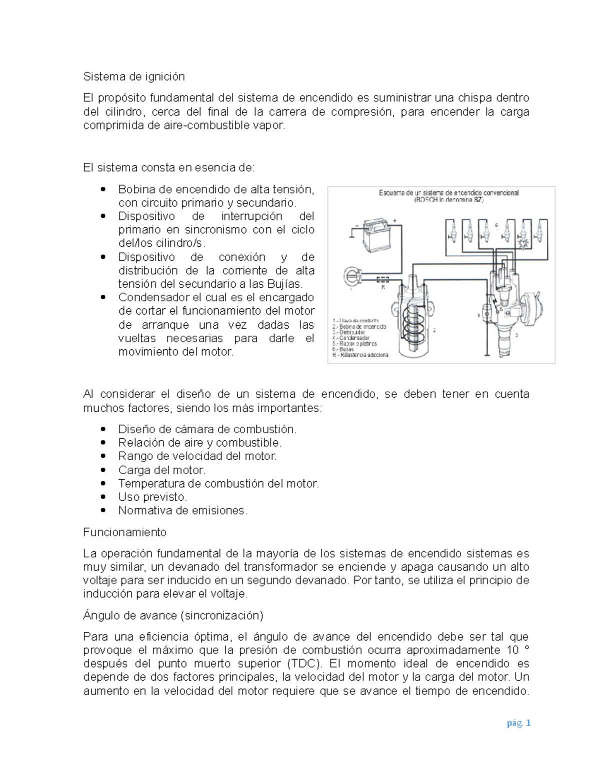 Sistema de ignición en sistemas automotrices complejos - Introducción a ...
