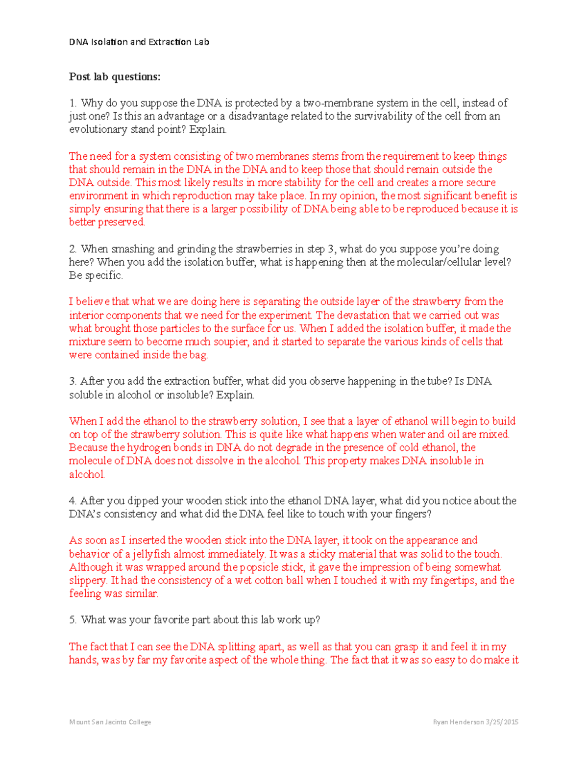 DNA extraction and isolation DNA Isolation and Extraction Lab Post
