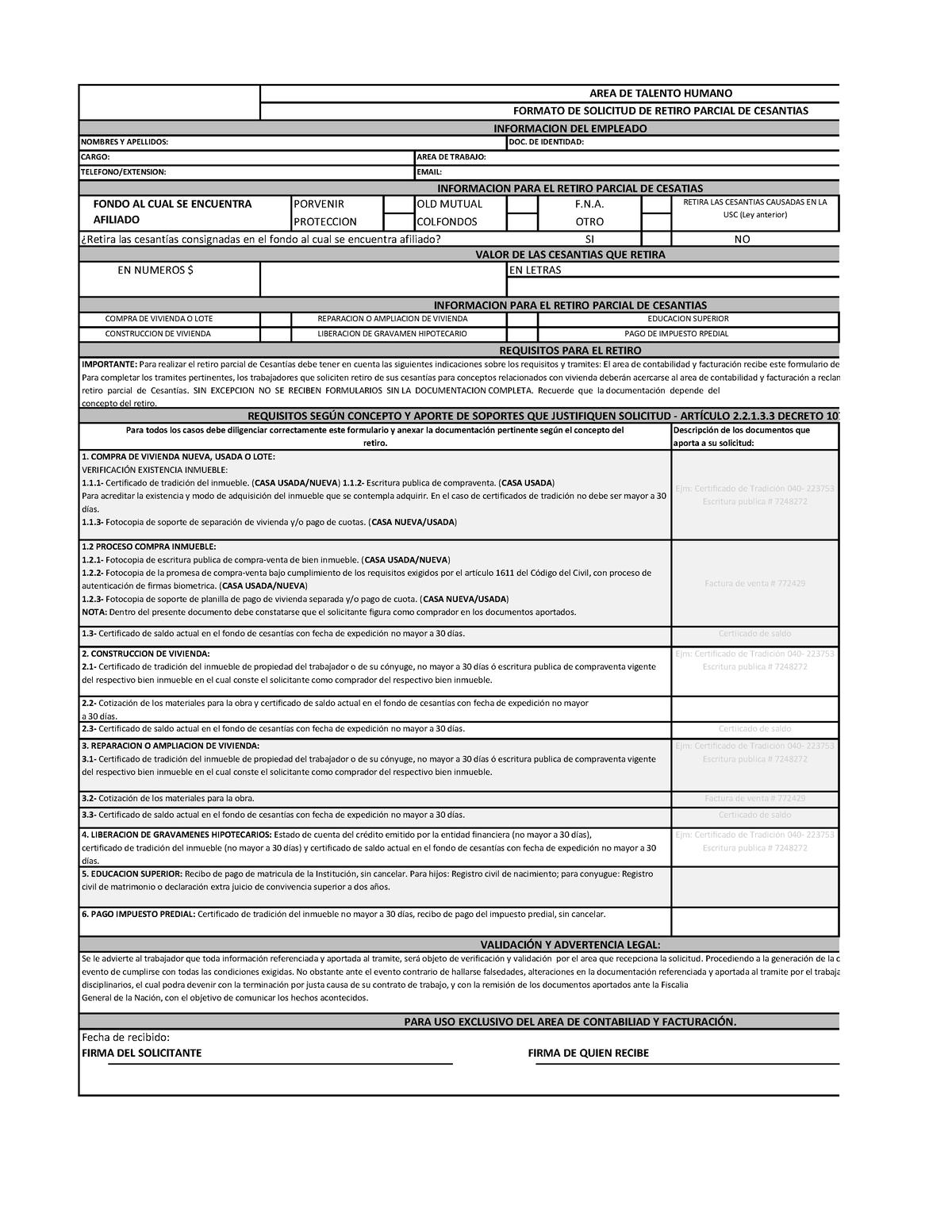 Ft Autorizacion Pago Cesantias Actualizado - Porvenir Old Mutual F.n 