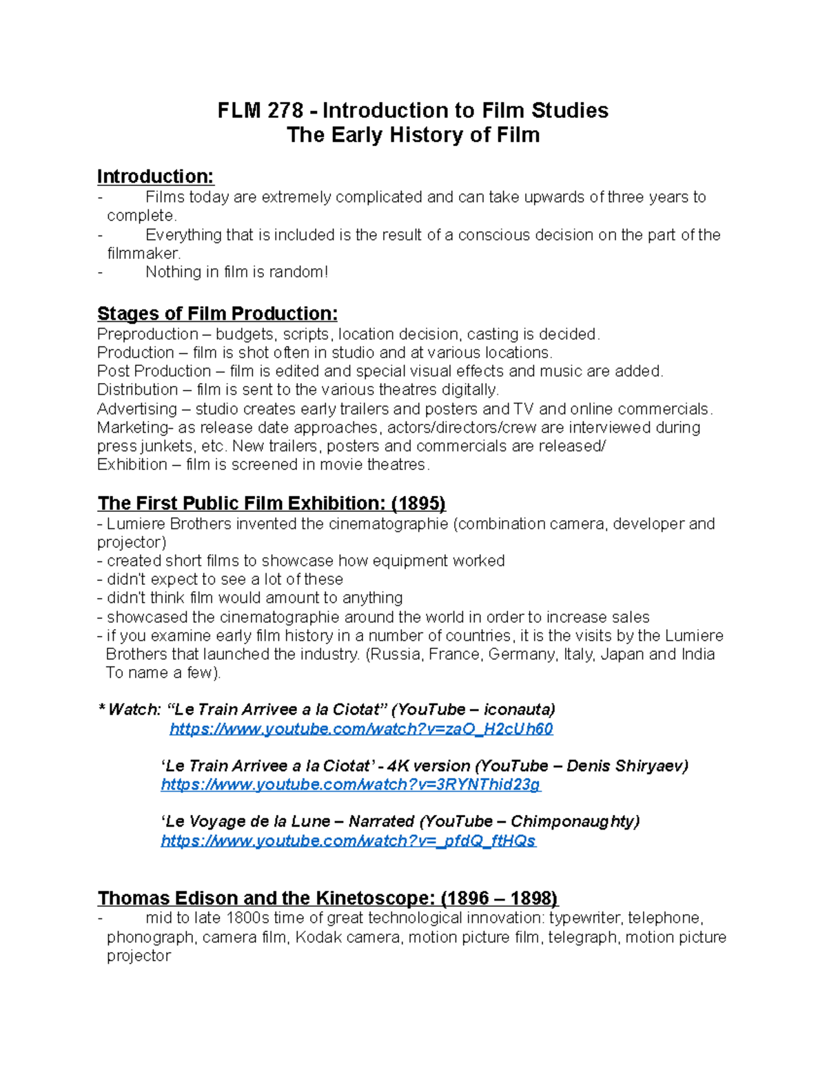 early-history-of-film-flm-278-introduction-to-film-studies-the