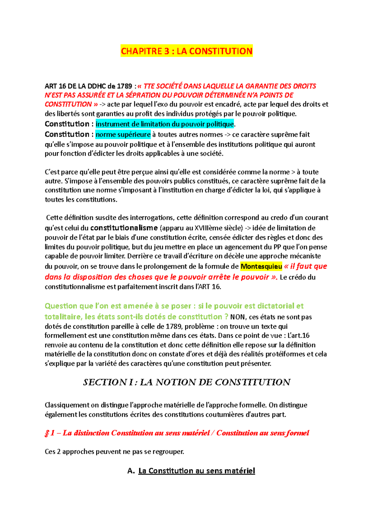 article 16 de la constitution dissertation