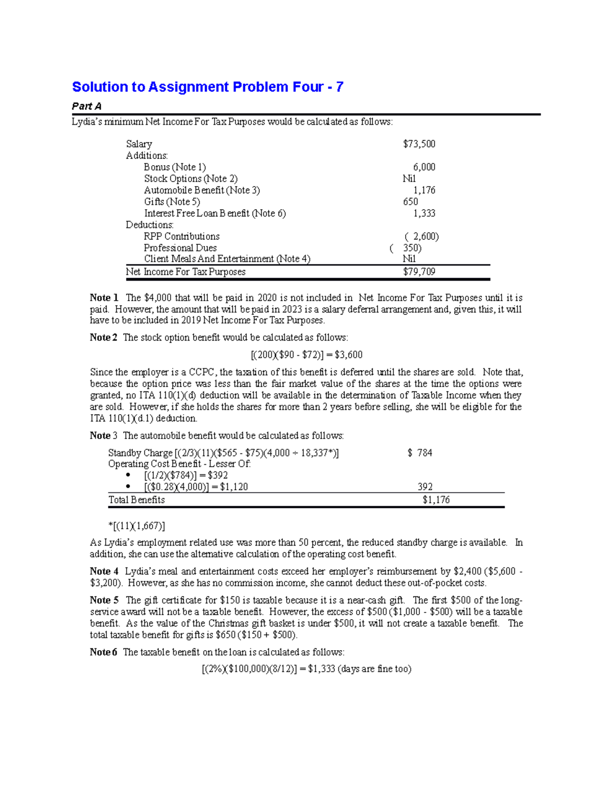Assignment Four (Solution) - Solution to Assignment Problem Four - 7 ...