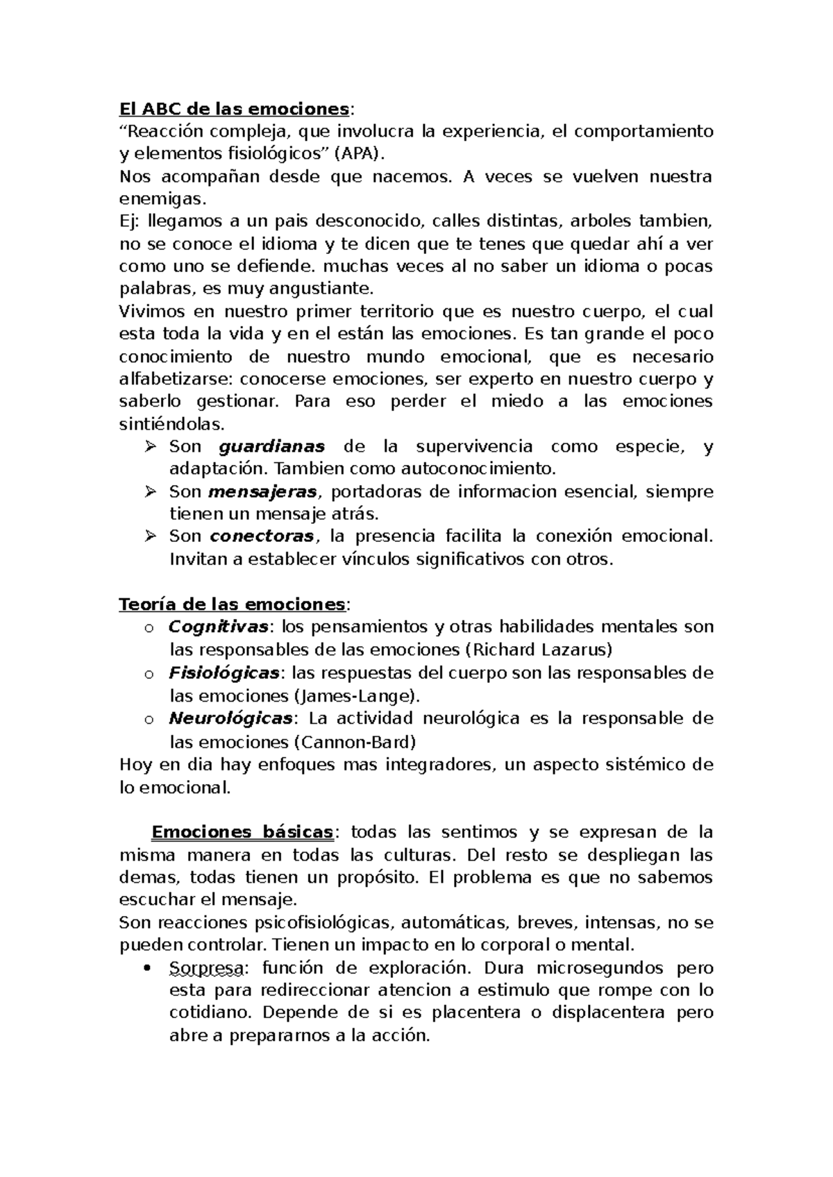 El ABC de las emociones - El ABC de las emociones: “Reacción compleja ...