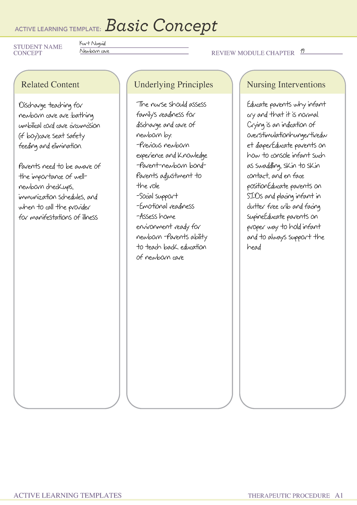 Basic Concept form - Hdhdhd - BIOL 899.01 - STUDENT NAME CONCEPT REVIEW ...