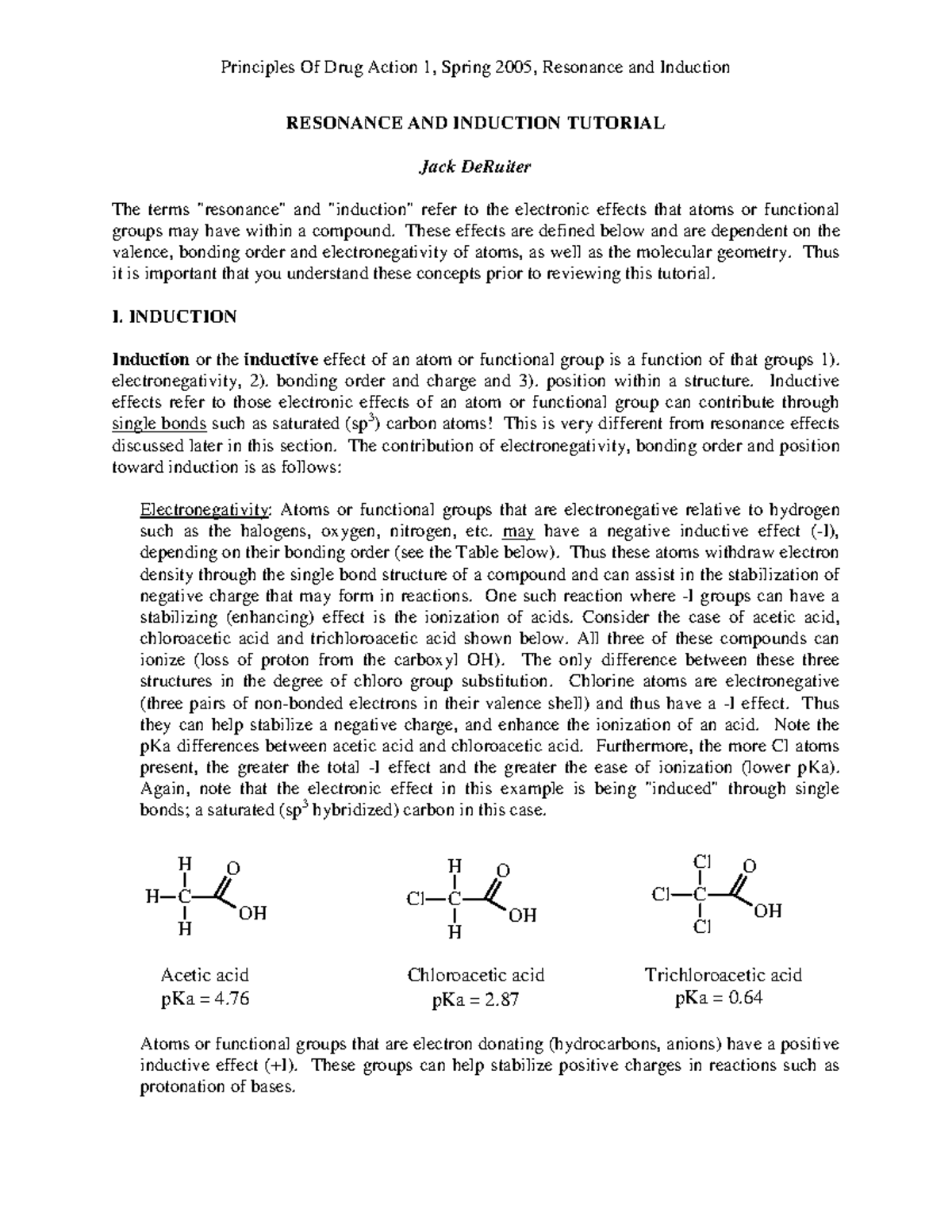 Pda1 resonance - RESONANCE AND INDUCTION TUTORIAL Jack DeRuiter The ...