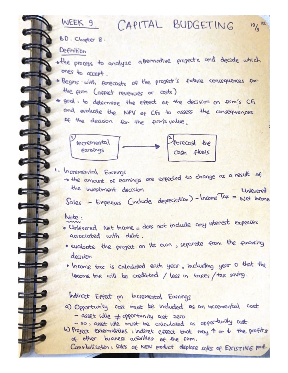 Capital Budgeting - FNCE90060 - Unimelb - Studocu