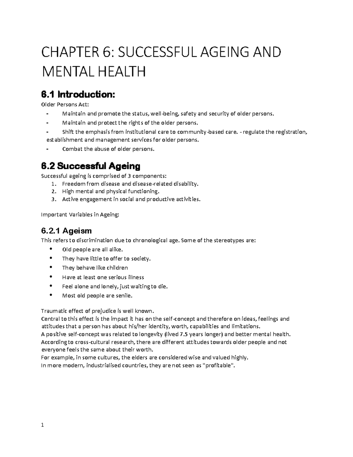 Chapter 6 - Successful Ageing and Mental Health - CHAPTER 6: SUCCESSFUL ...