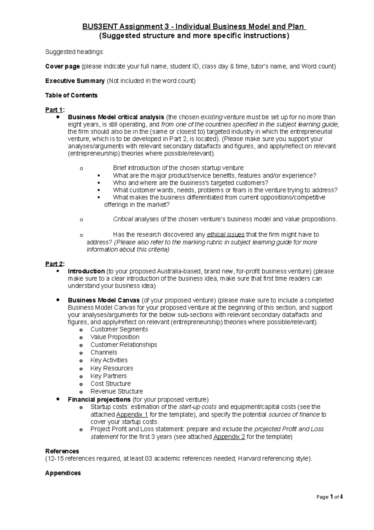 assignment 3 (20 points) assignment 3 business types instructions