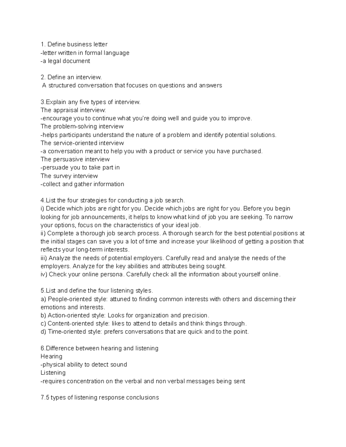 Comm skilll - summ - Define business letter -letter written in formal ...