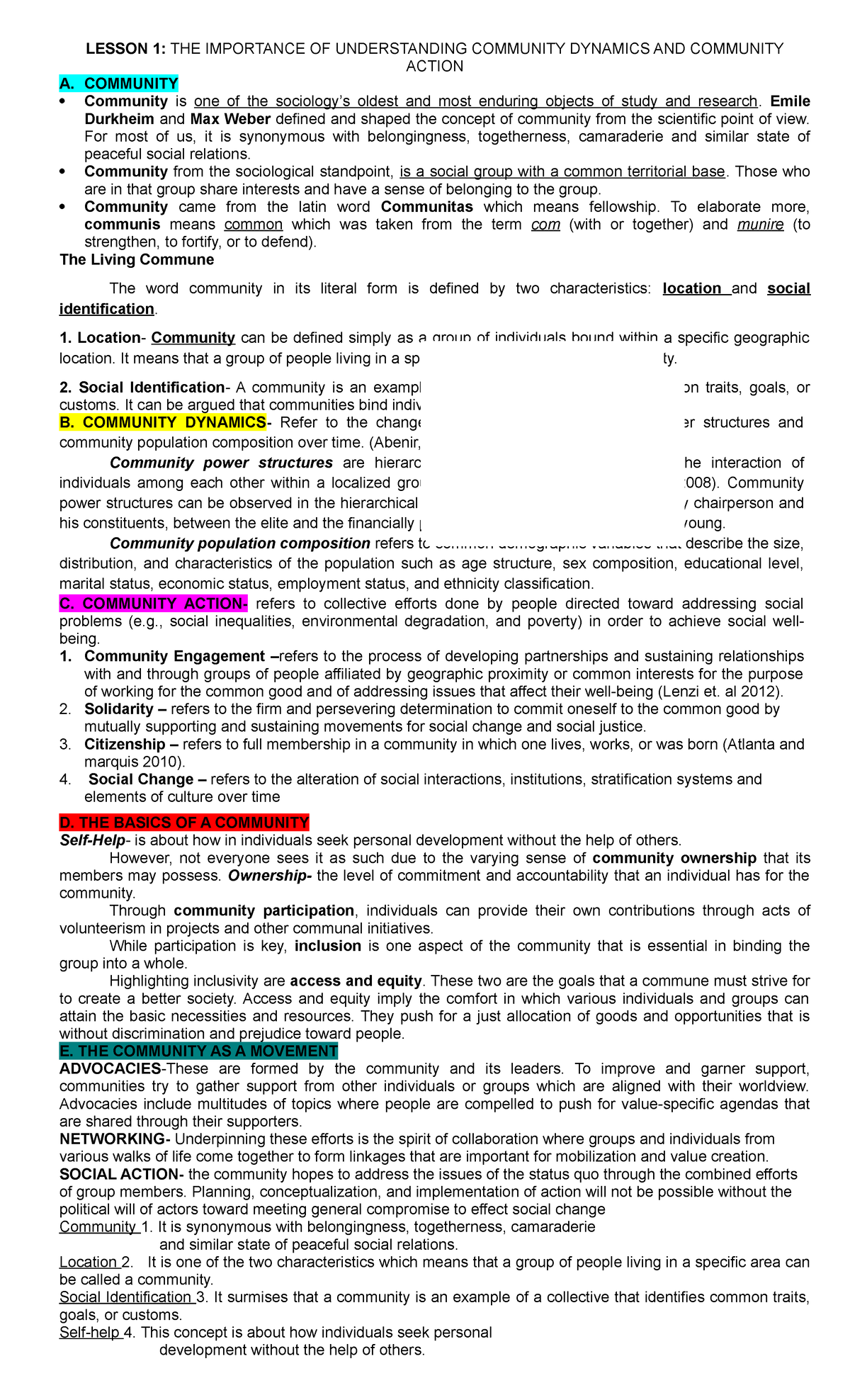 Cesc-reviewer - Reviewer - LESSON 1: THE IMPORTANCE OF UNDERSTANDING ...