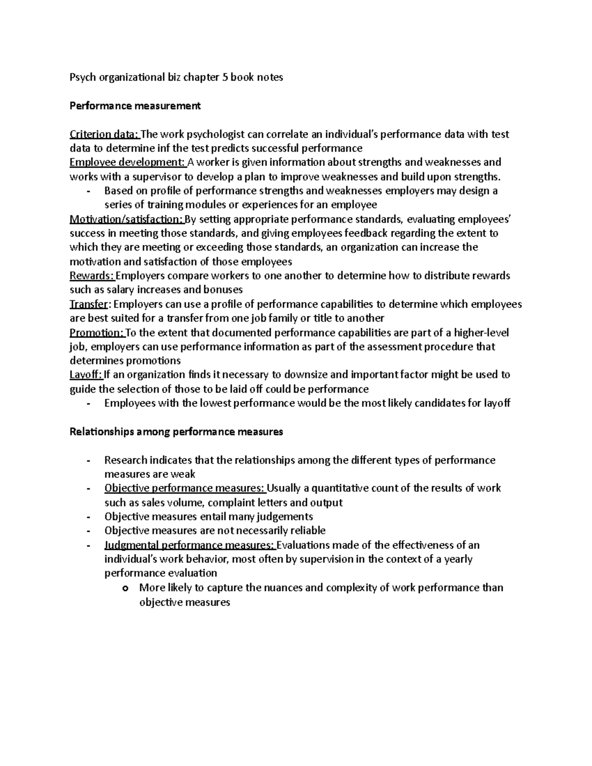 Psych organizational biz chapter 5 book notes - Based on profile of ...