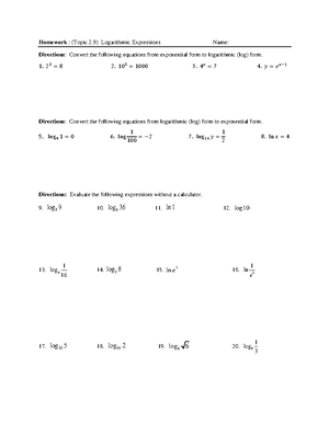 HW 2 - math hw - Homework: (Topic 2) Composition of Functions Name ...