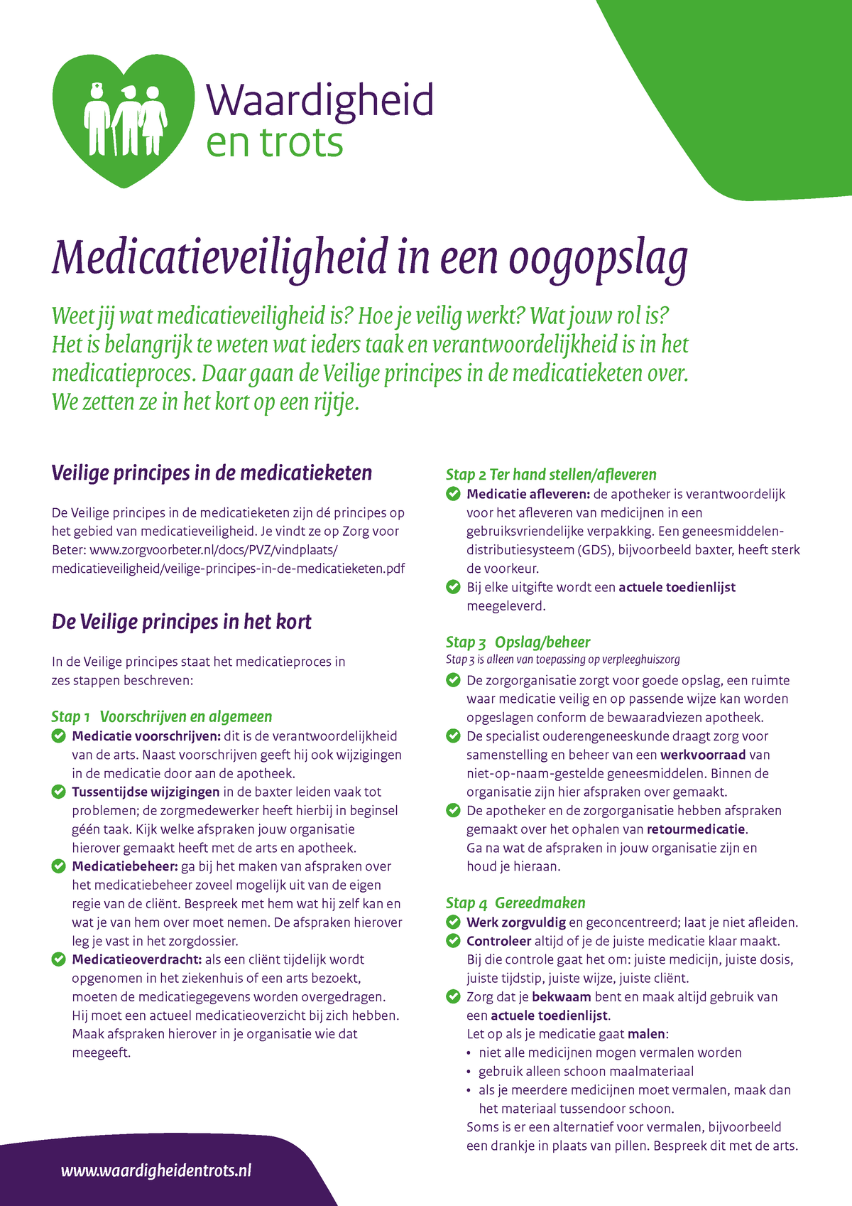 Factsheet-medicatieveiligheid - Waardigheid En Trots Waardigheidentrots ...