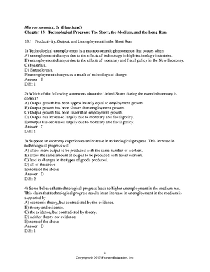 Chapter+3 - blanchard macroeconomics 7th test bank - 1 Macroeconomics ...