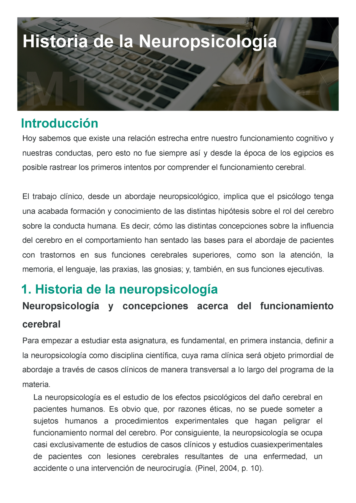 Historia DE Neuropsicologia 1 - Historia De La Neuropsicología ...