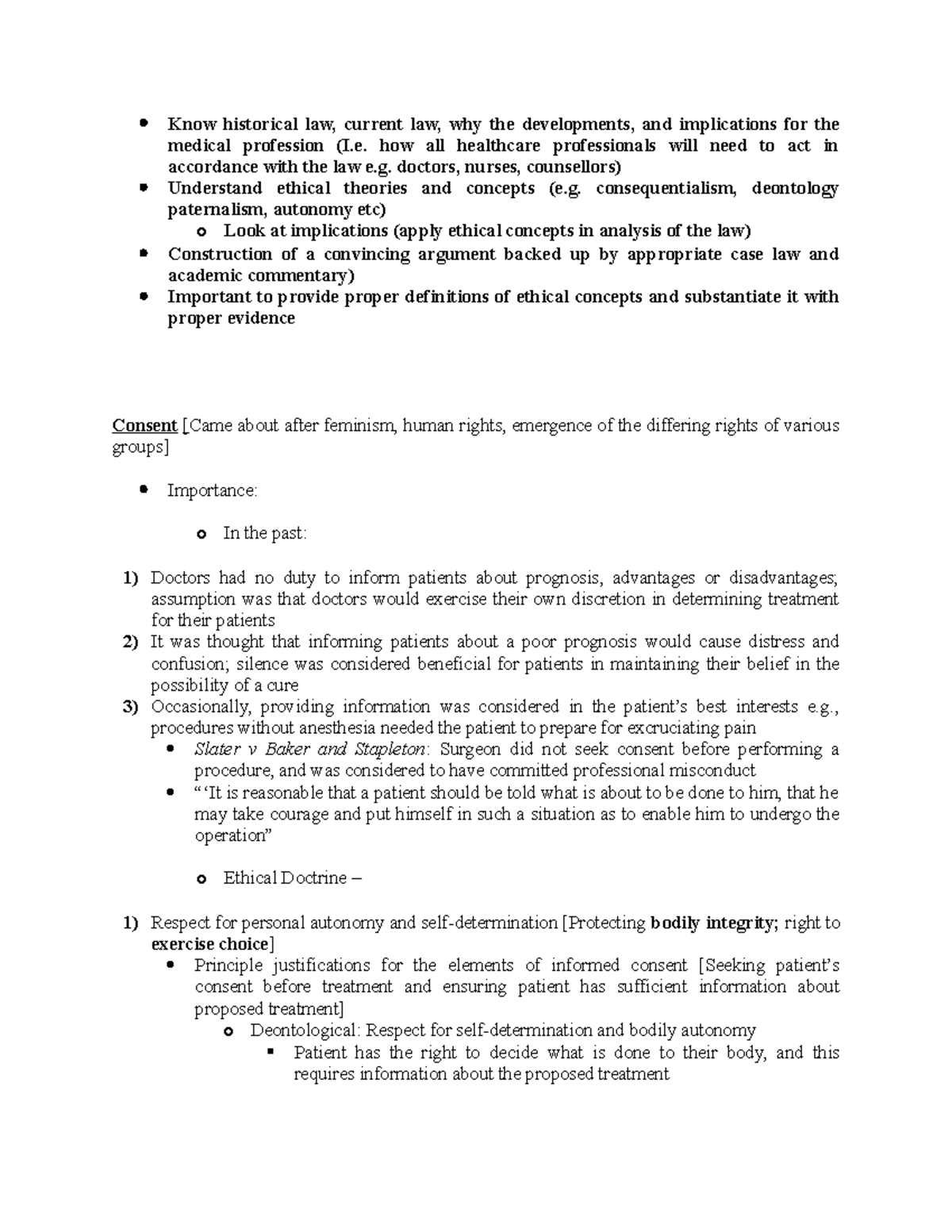 LC 1 - Notes on LC1 - Know historical law, current law, why the ...