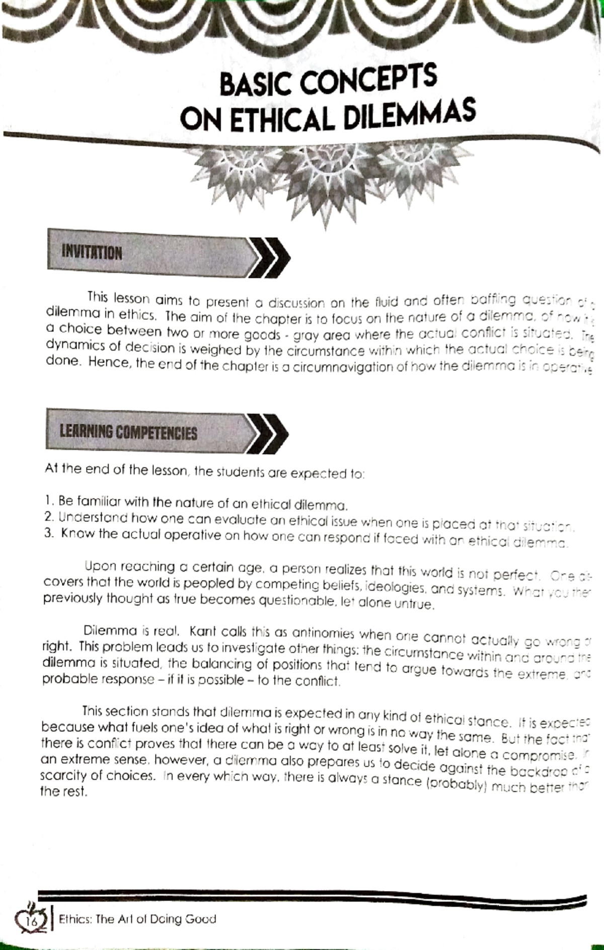 1.4 Basic Concepts On Ethical Dilemmas - A BASIC CONCEPTS ON ETHICAL ...