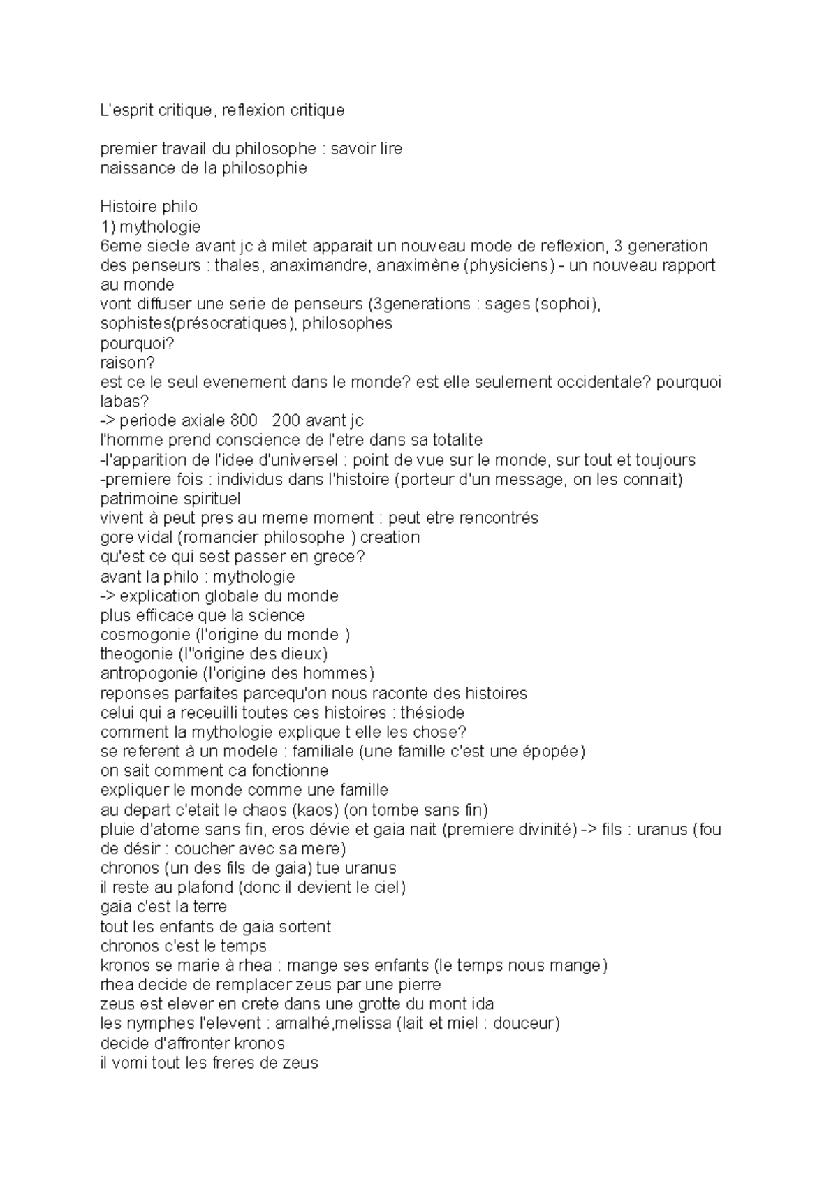 L’esprit critique L’esprit critique, reflexion critique premier