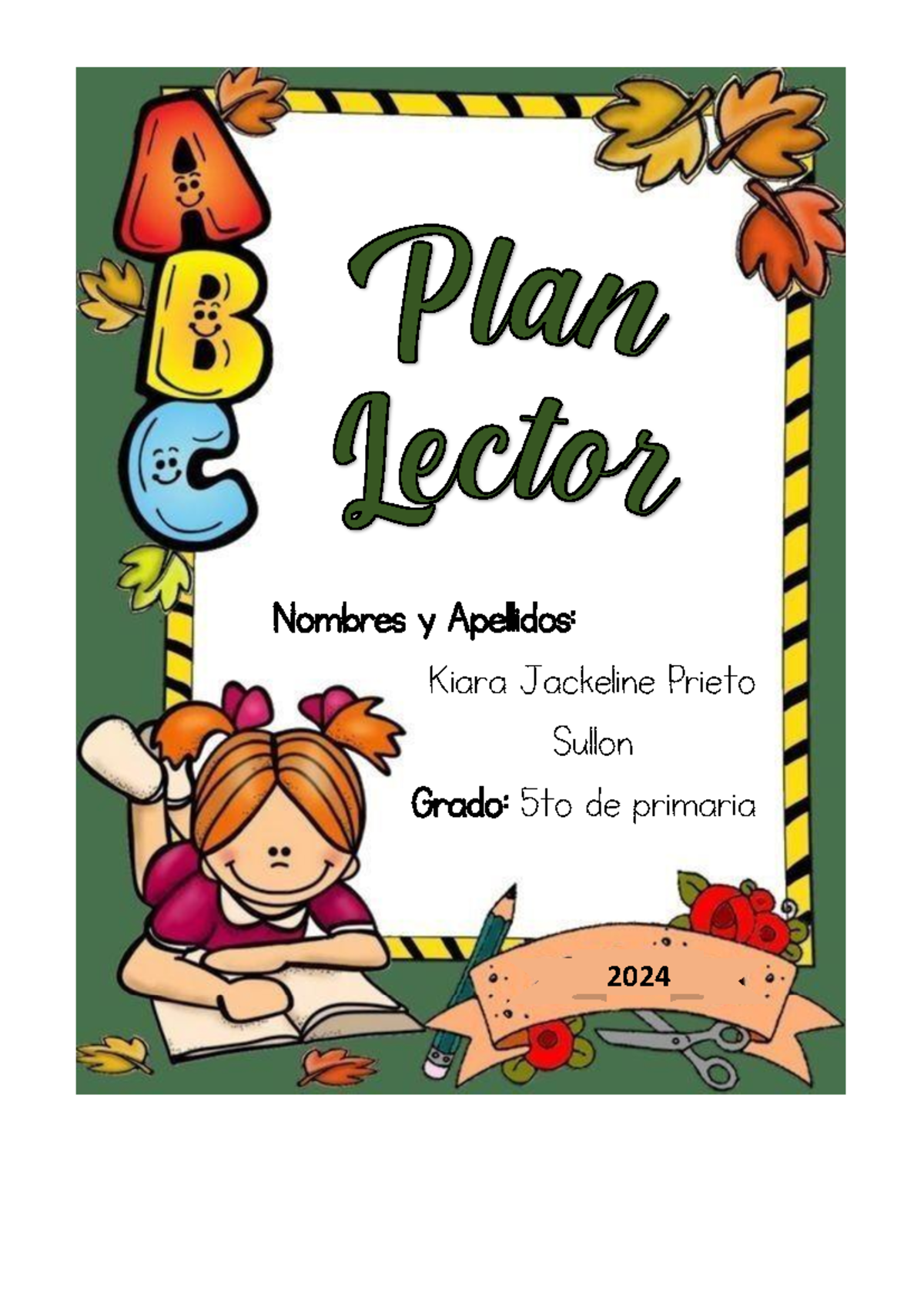 Doc2 Caratula Plan Lector Educativa Plan Humanístico Nombres Y Apellidos Kiara Jackeline 7137