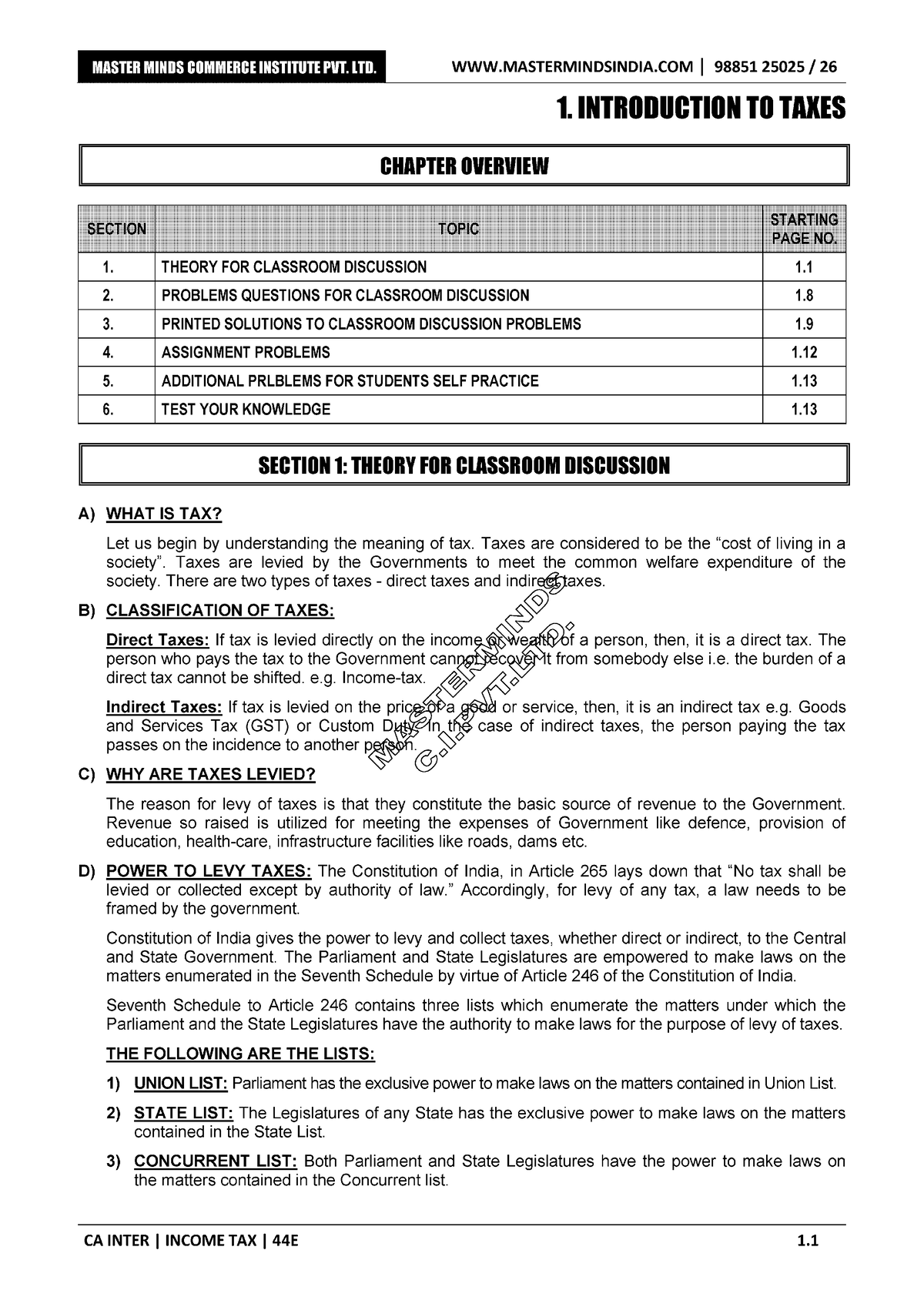 1.CA Inter Inome Tax Introduction To Income Tax 44e - CA Intermediate ...