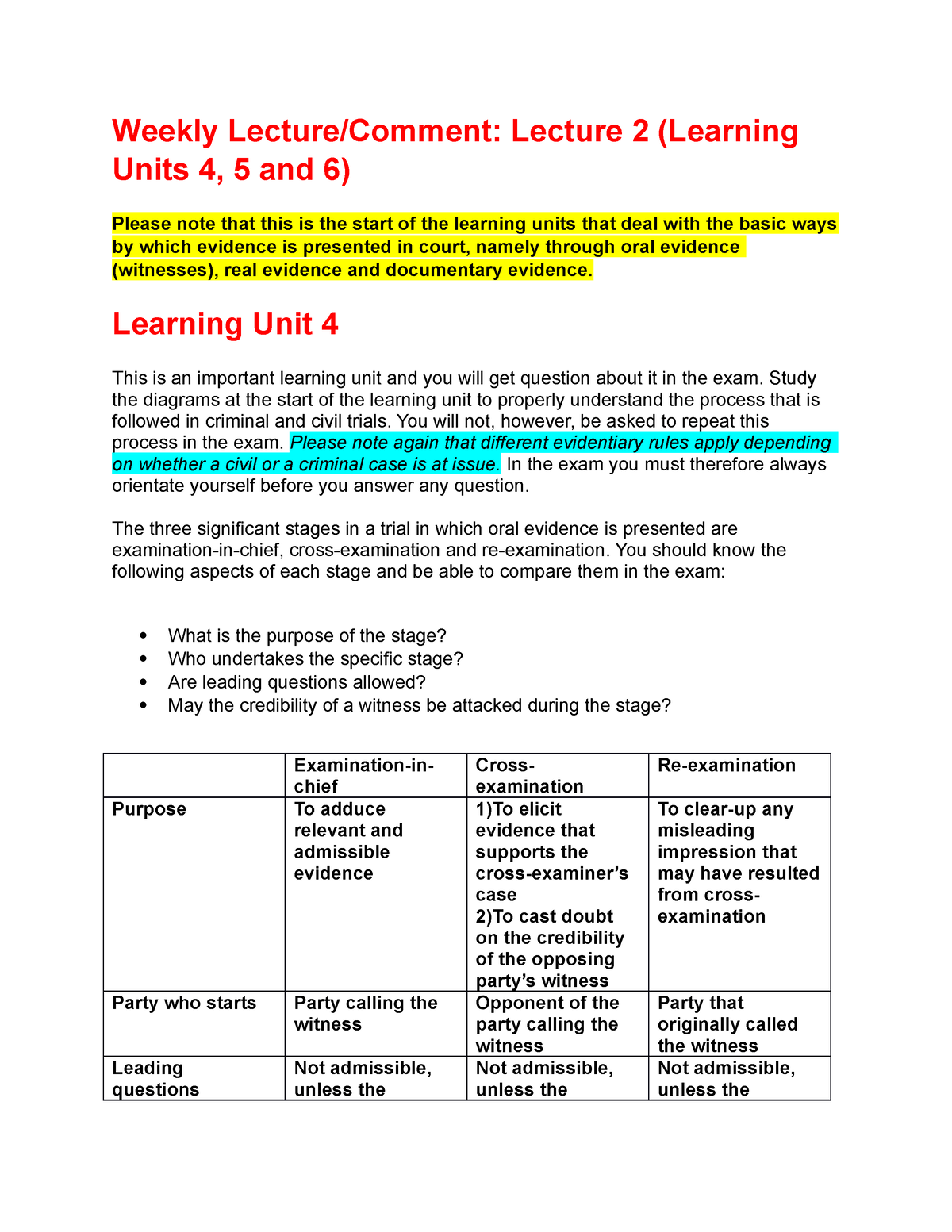 Lecture 2 - STUDY MATERIAL - Weekly Lecture/Comment: Lecture 2 ...