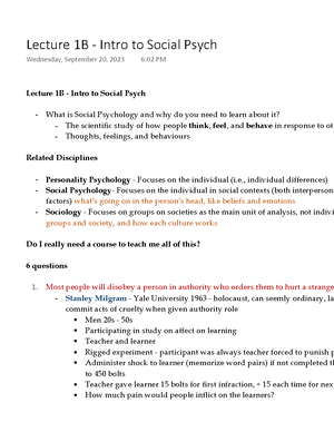 Haynes UWO Soc Psy 2070B Winter 2023 Outline - WESTERN UNIVERSITY ...