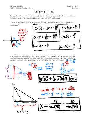 Nam Practice Exam Ch5-7 - MTH 1320 - Studocu