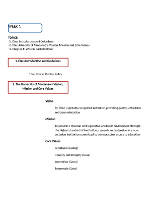 Reading Task-A World of Regions - (A) Course Outcomes (B) Facilitator’s ...