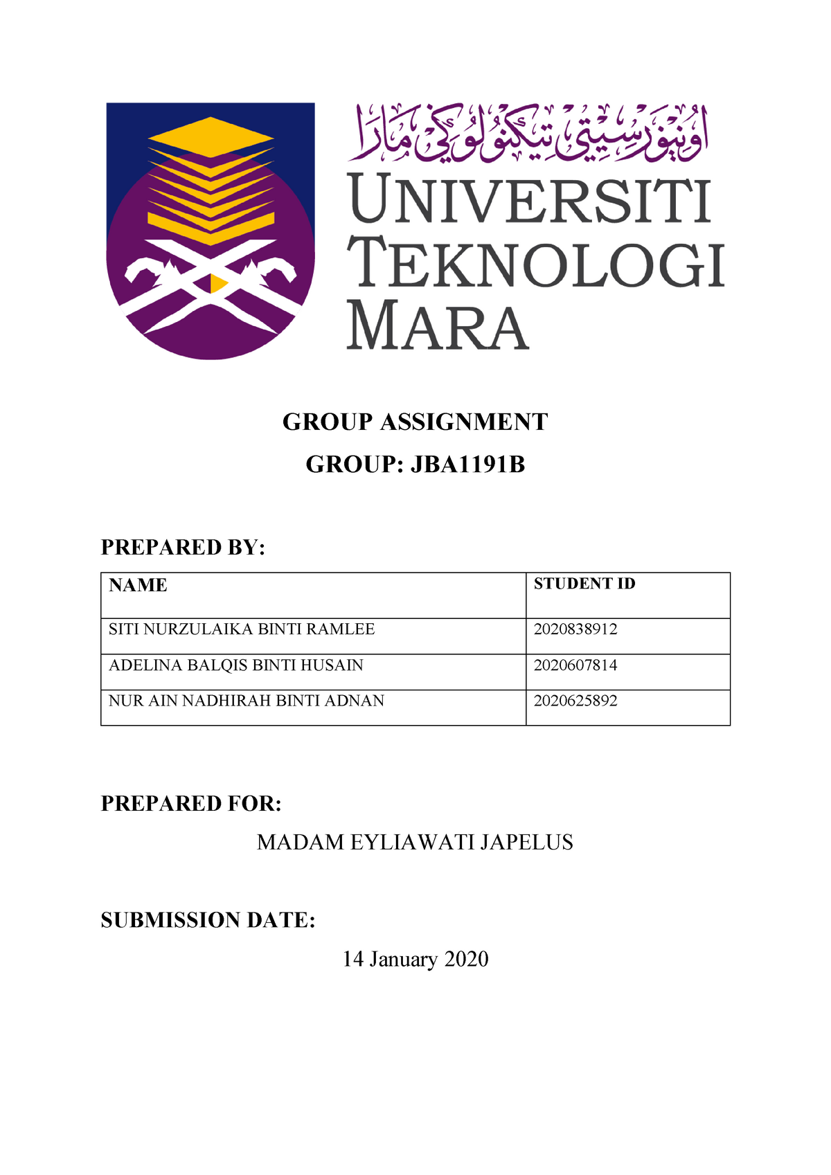 group assignment asm553