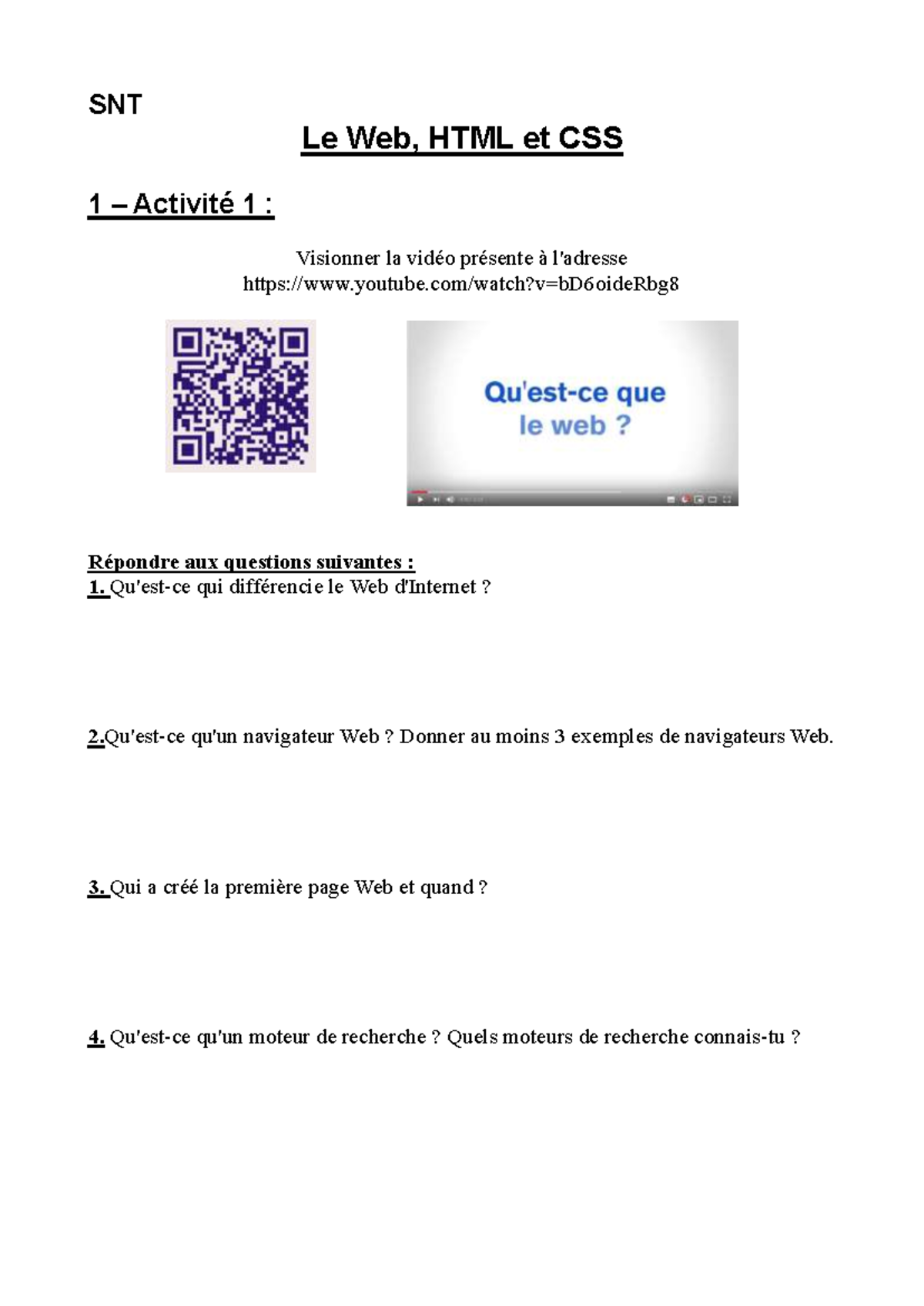 2SNT 1 Act1et2 - Exercices - SNT Le Web, HTML et CSS 1 – Activité 1 ...