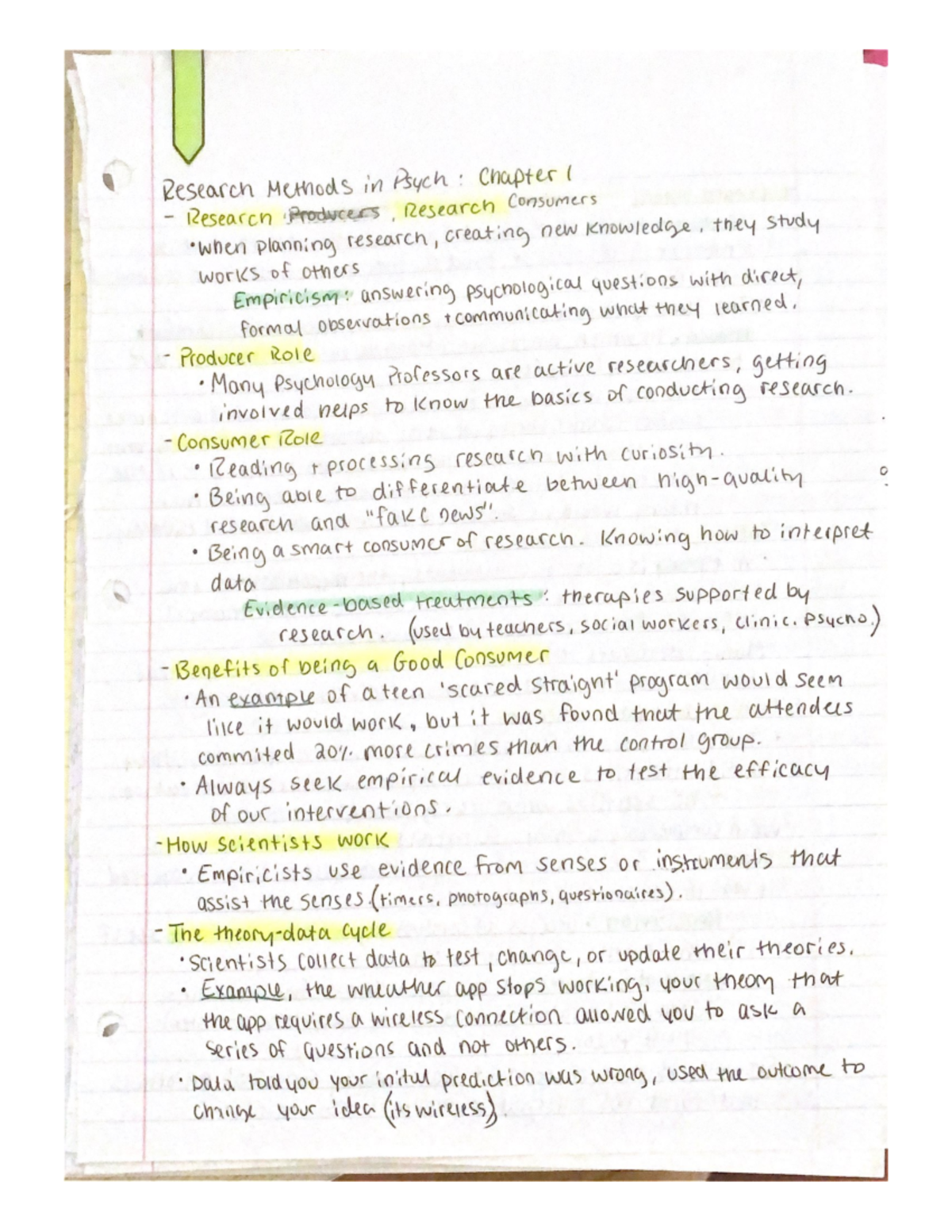 Chapter Notes Part 1 - course #: 1004 section: 101 instructor: Sandra ...