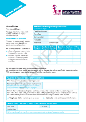 Apm body of knowledge 7th edition pmq sample exam paper digital