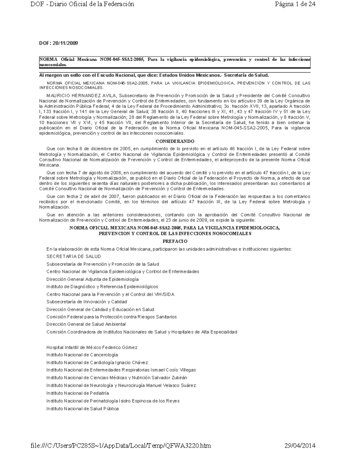 NOM 045 SSA2 2005 norma mexicana 101 UAQ StuDocu