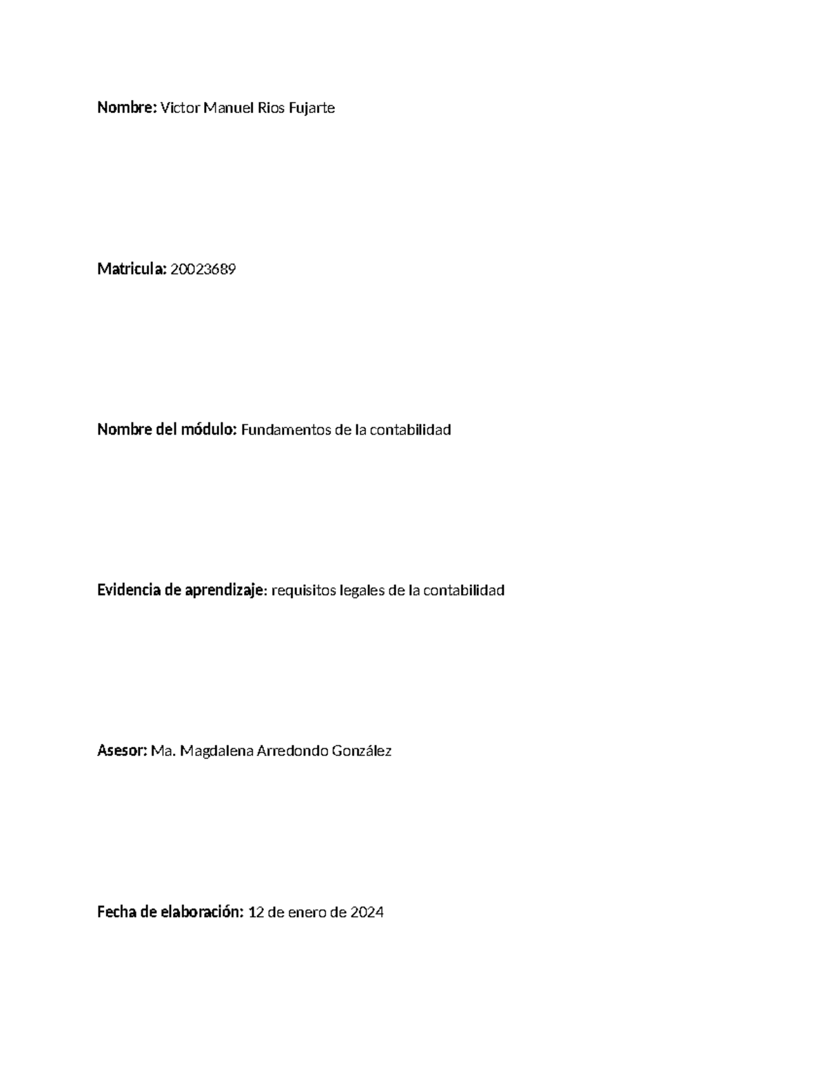 Rios Victor F - trabajo de investigación - Nombre: Victor Manuel Rios ...