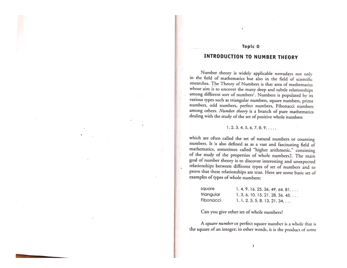 Number theory lecture notes - Mathematics in the Modern World - Studocu