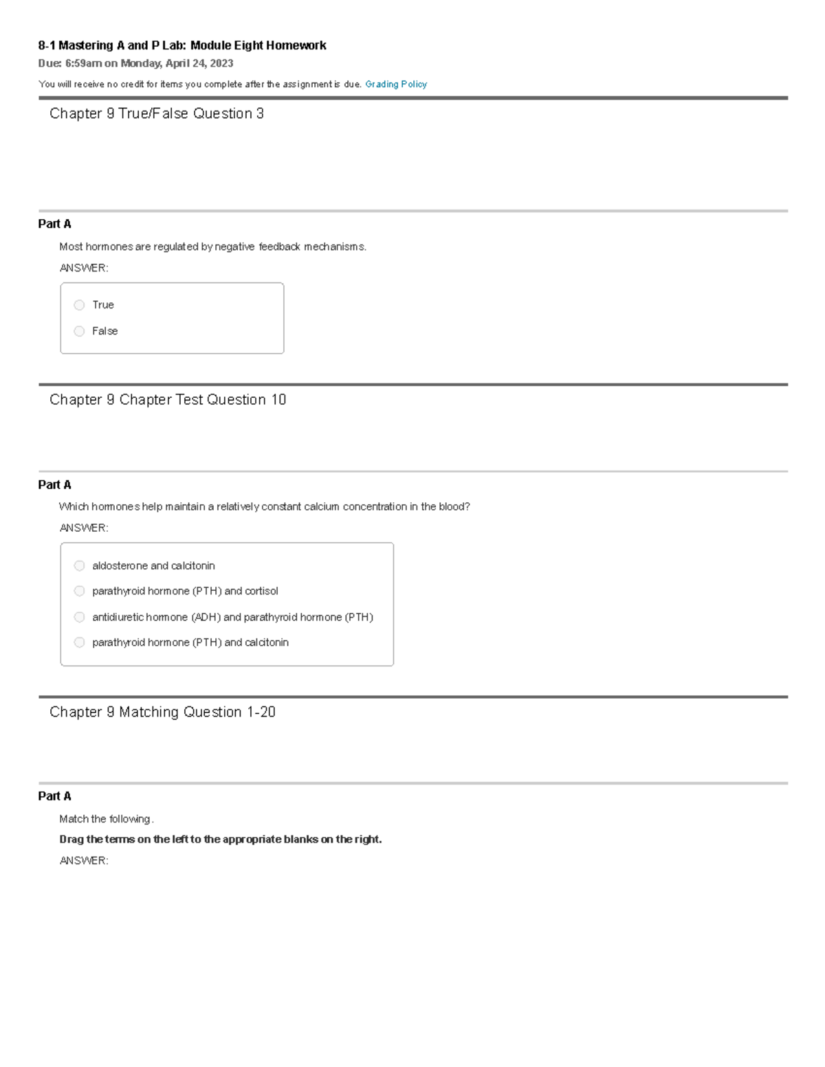 8-1 Mastering A And P Lab Module Eight Homework Pt 1 - 8-1 Mastering A ...