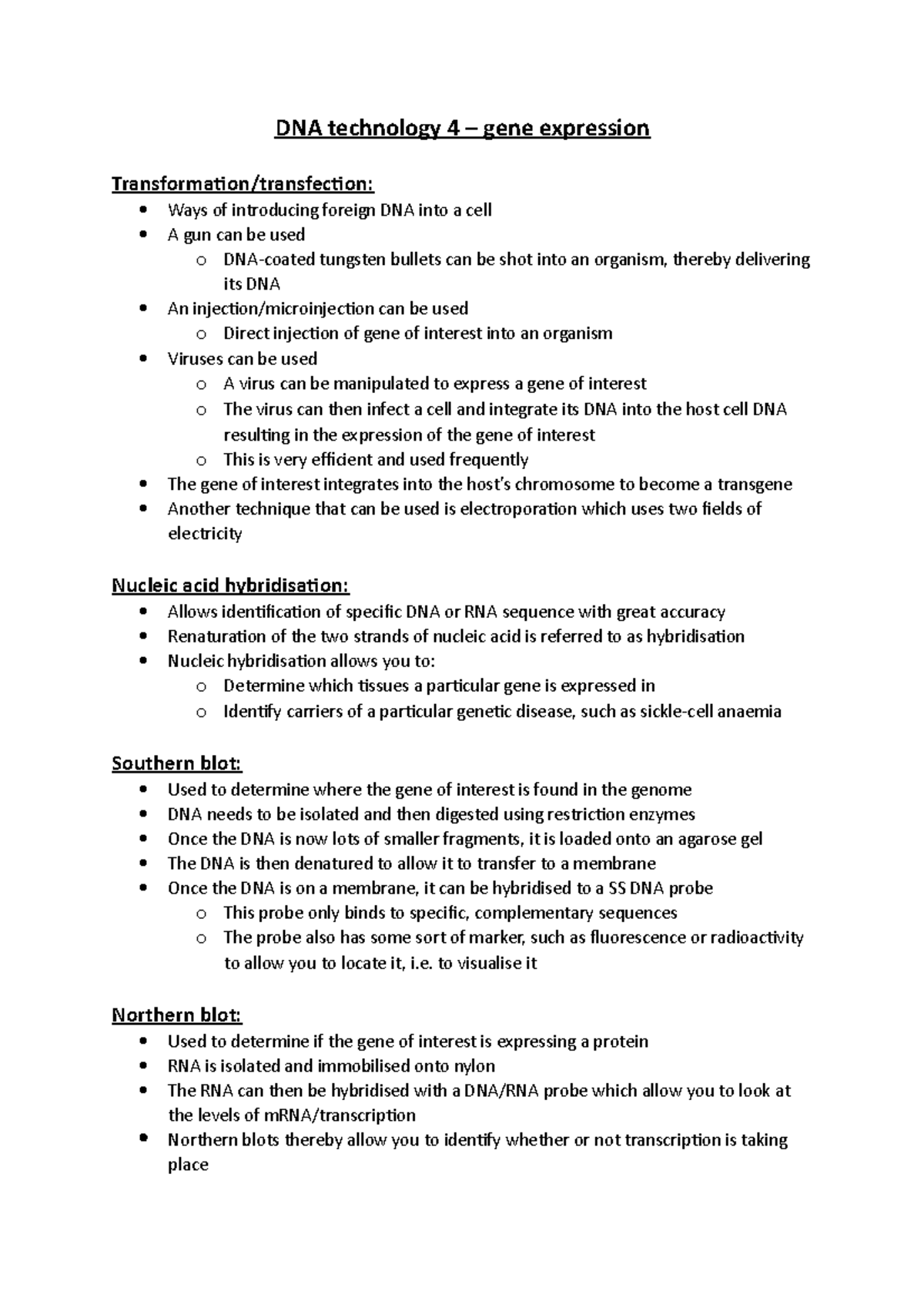 DNA4 – gene expression - DNA technology 4 – gene expression ...