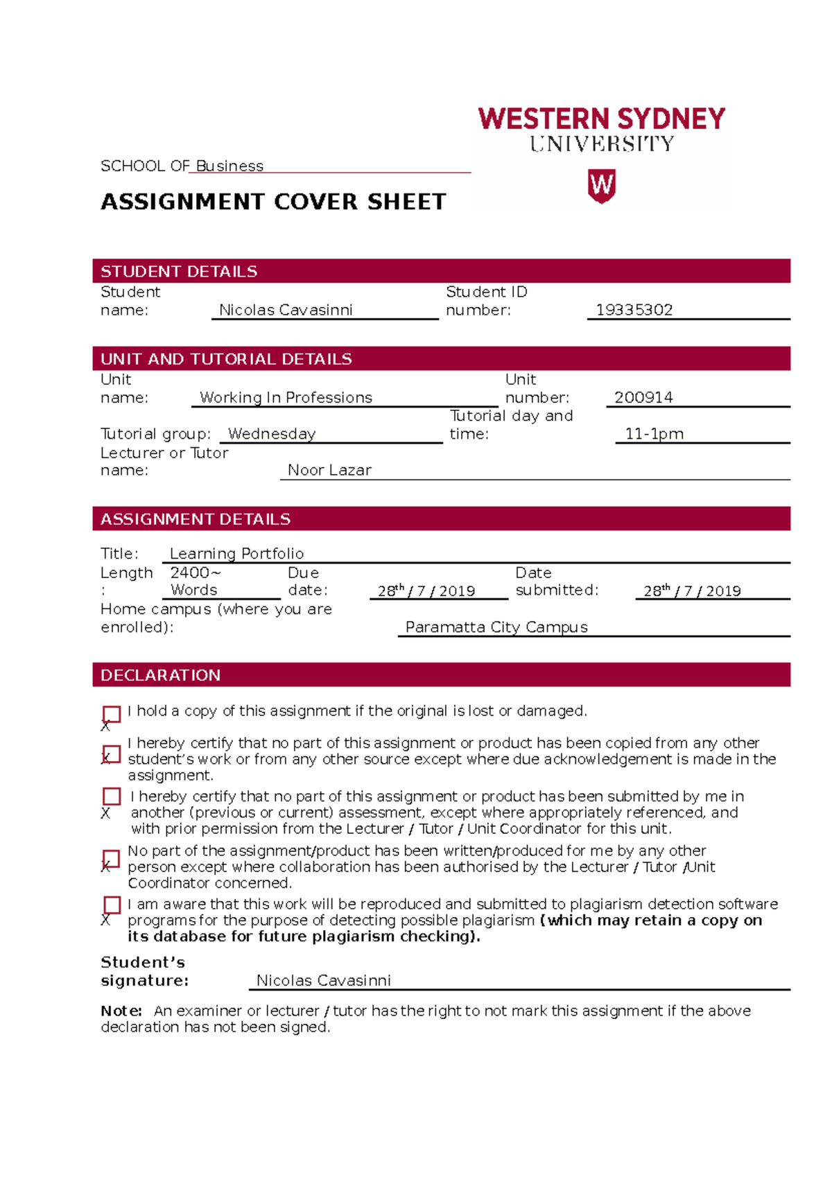 Portfolio assignment pdf picture