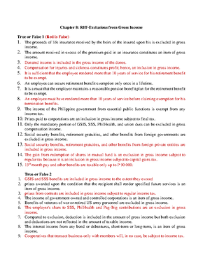 Chapter 15-B Income Tax 2021 Answer Key - CHAPTER 15-B: Corporate ...