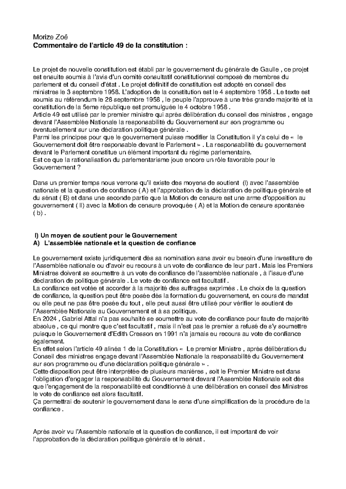 Commentaire constit art 49 - Morize Zoë Commentaire de l’article 49 de ...