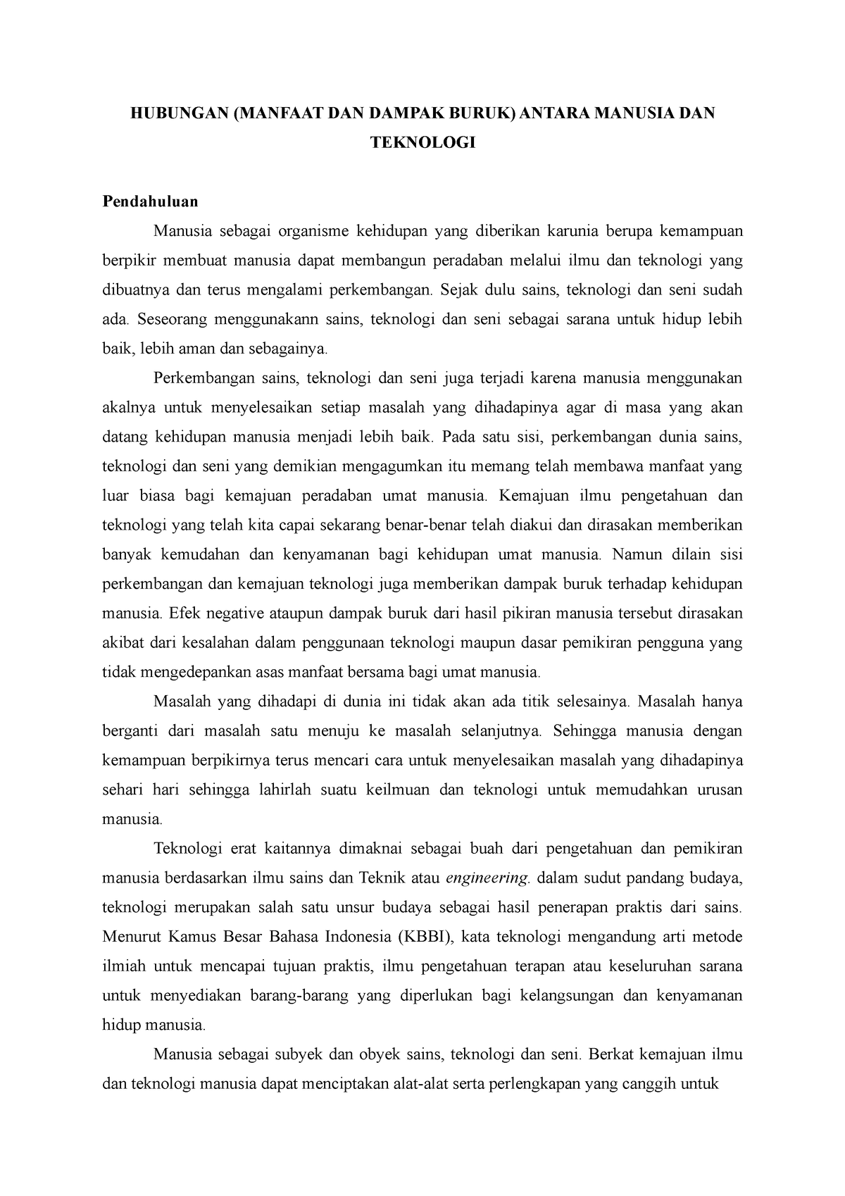 essay teknologi pdf