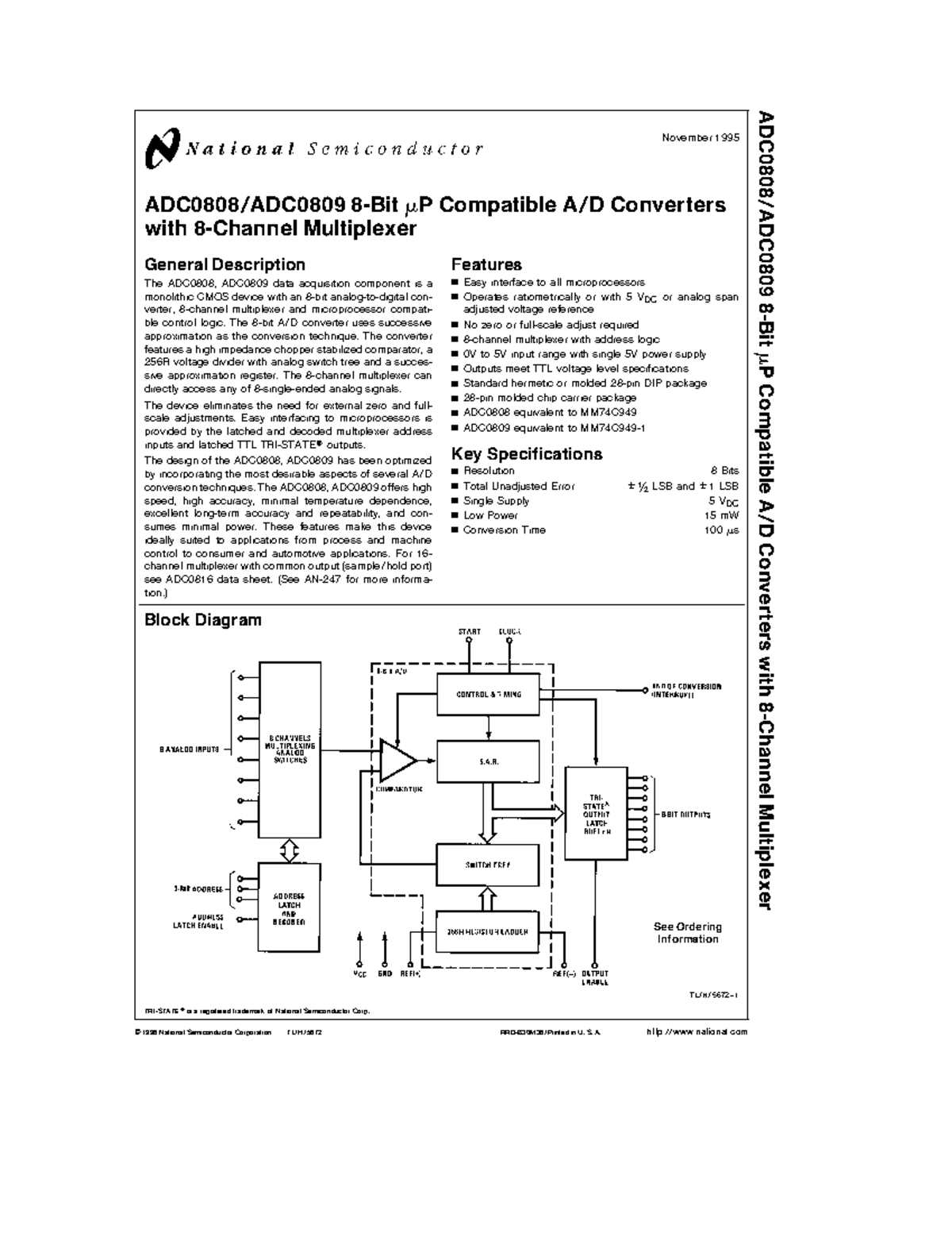 Diagrama de ADC 2 - mP Compatible Converters with Multiplexer General ...