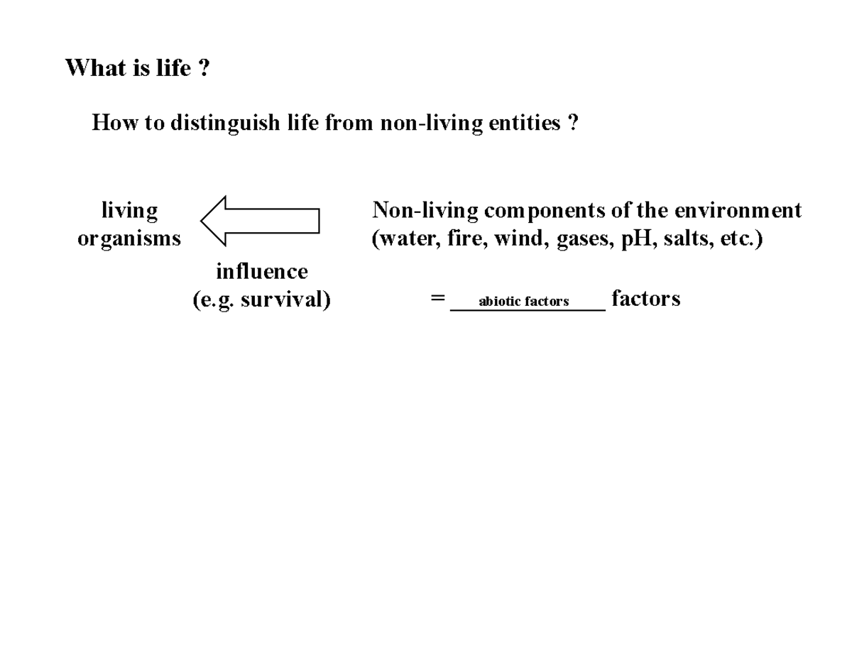 Module 2 (part A) - lecture slides - What is life? How to distinguish ...