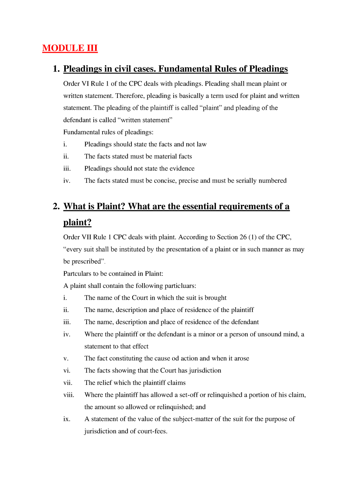 legal-language-module-iii-module-iii-1-pleadings-in-civil-cases