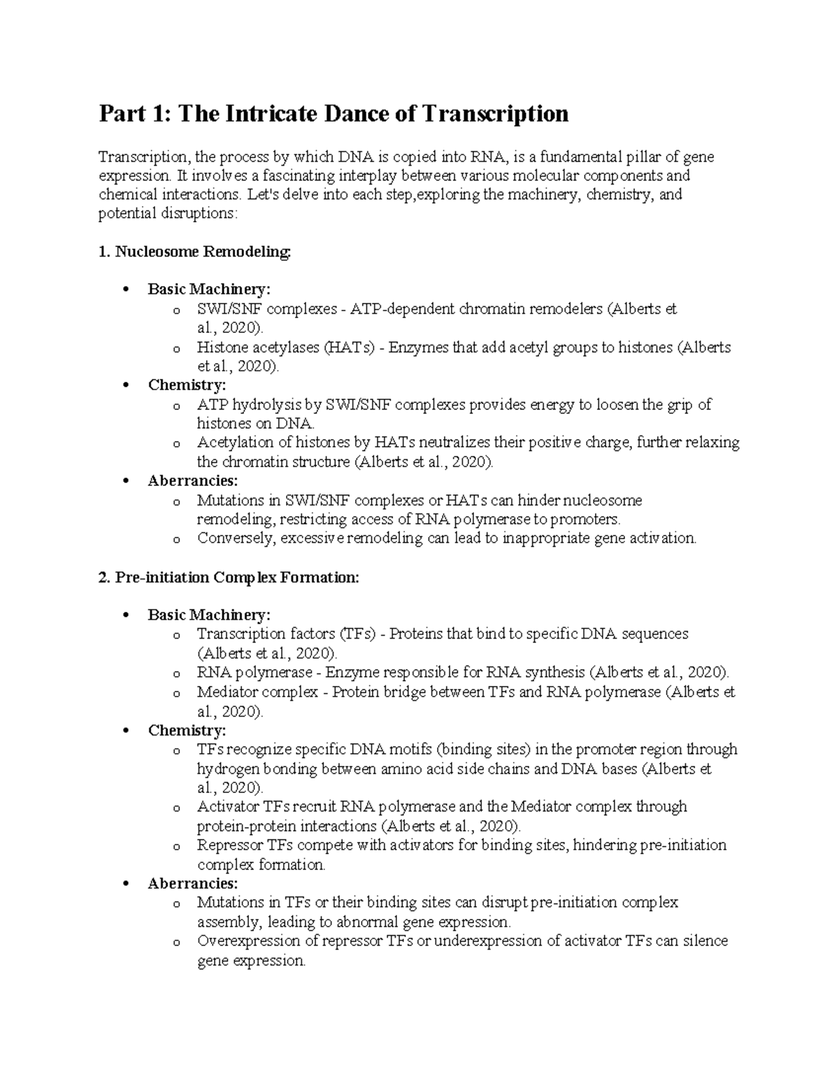 Biochemistry unit 3 LJ - Assignment - Part 1: The Intricate Dance of ...