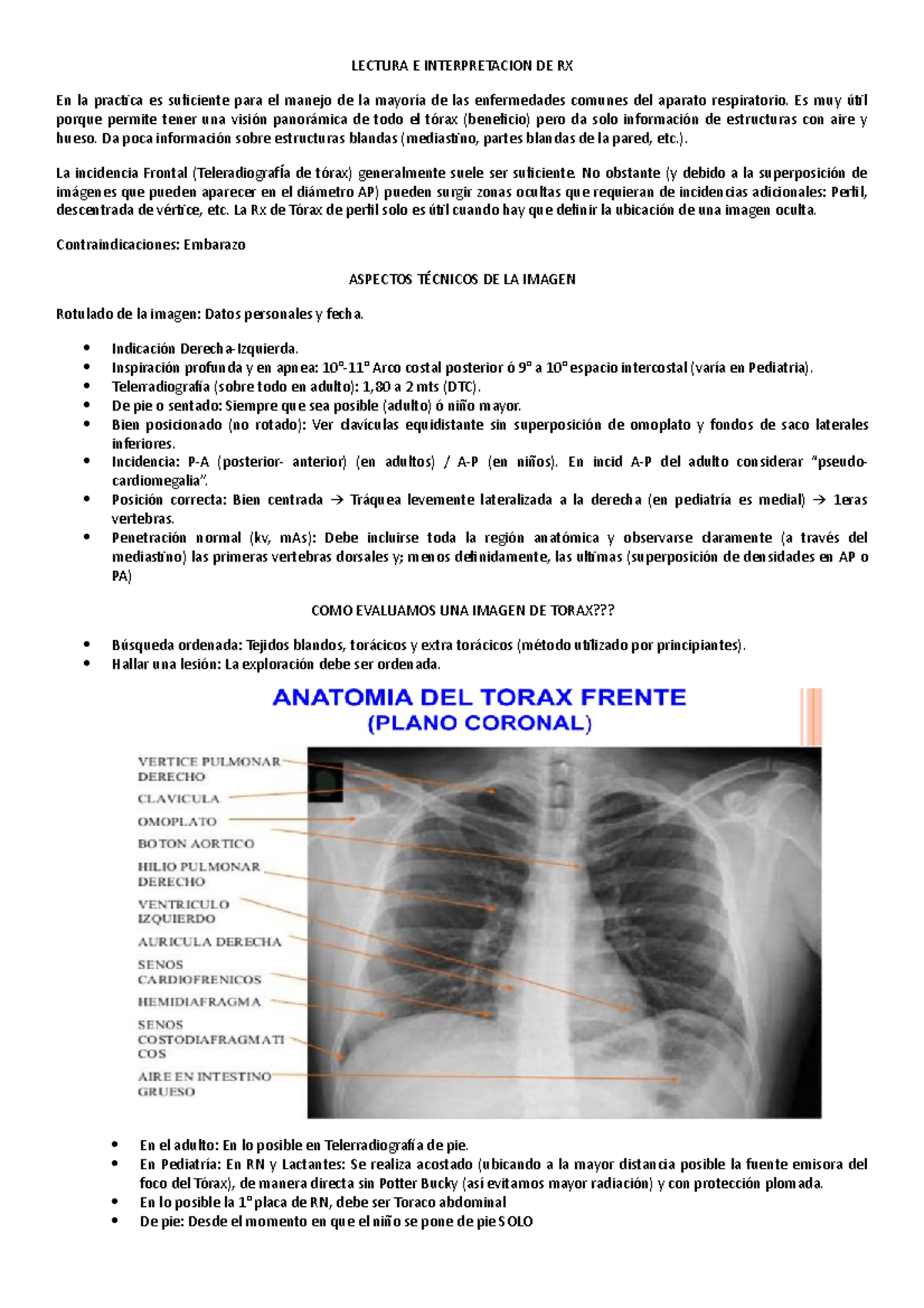 Lectura E Interpretacion DE RX - LECTURA E INTERPRETACION DE RX En la ...