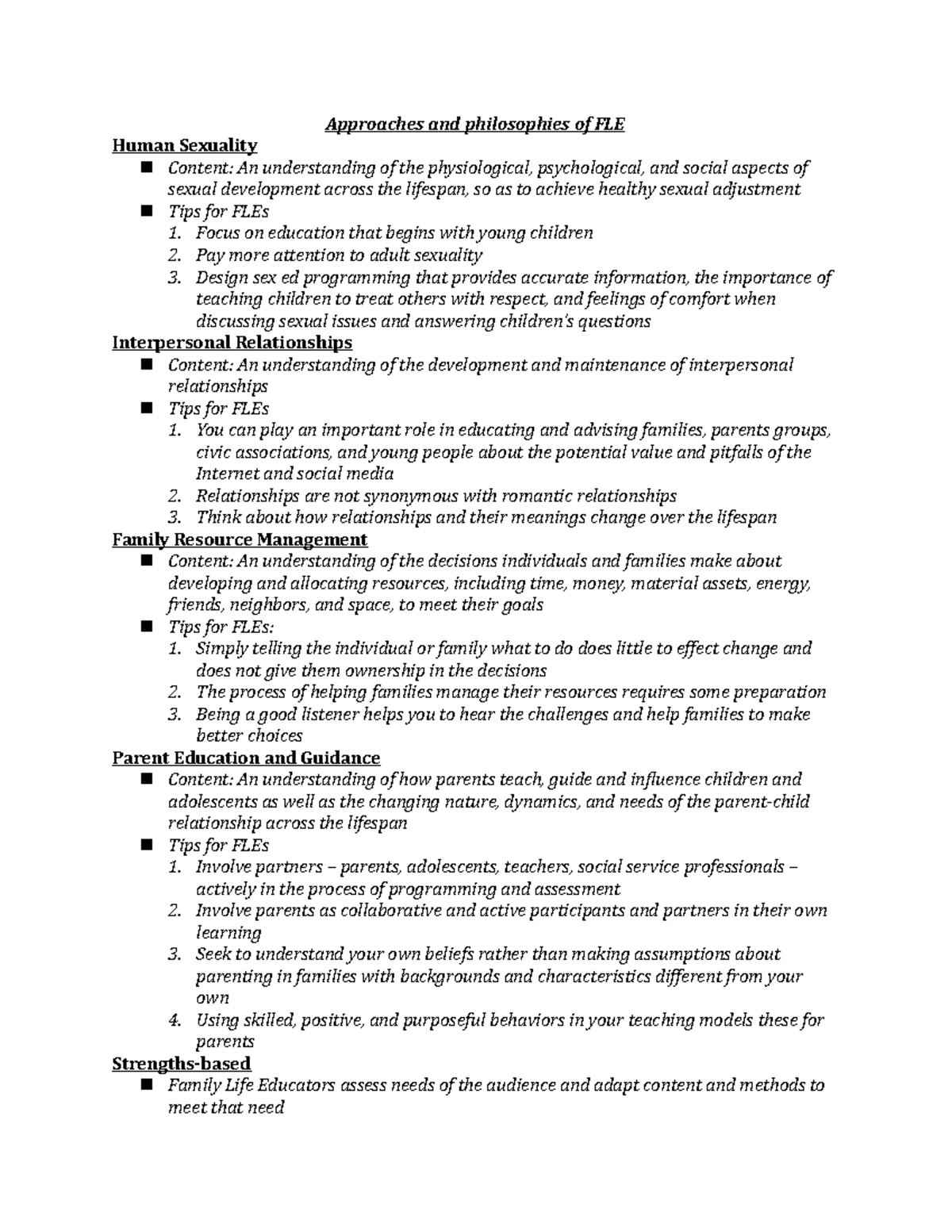 Approaches and philosophies of FLE Notes - Approaches and philosophies ...