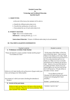 Lesson-3-notes - Lesson Planning - LESSON 3: THE HUMAN PERSON AS ...